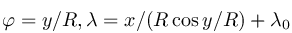 %5Cvarphi%3Dy%2FR%2C%20%5Clambda%3Dx%2F(R%5Ccos%5Cfuncapply%5Cbegin%5C%20y%2FR%E3%80%97%20)%2B%5Clambda_0